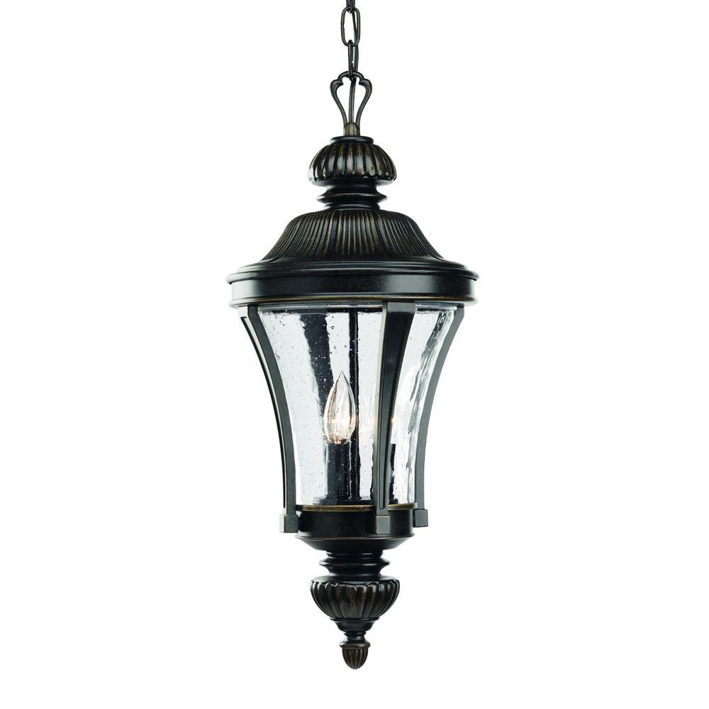 Progress Lighting Nottington Collection 3 Light Forged Bronze Outdoor Hanging Lantern