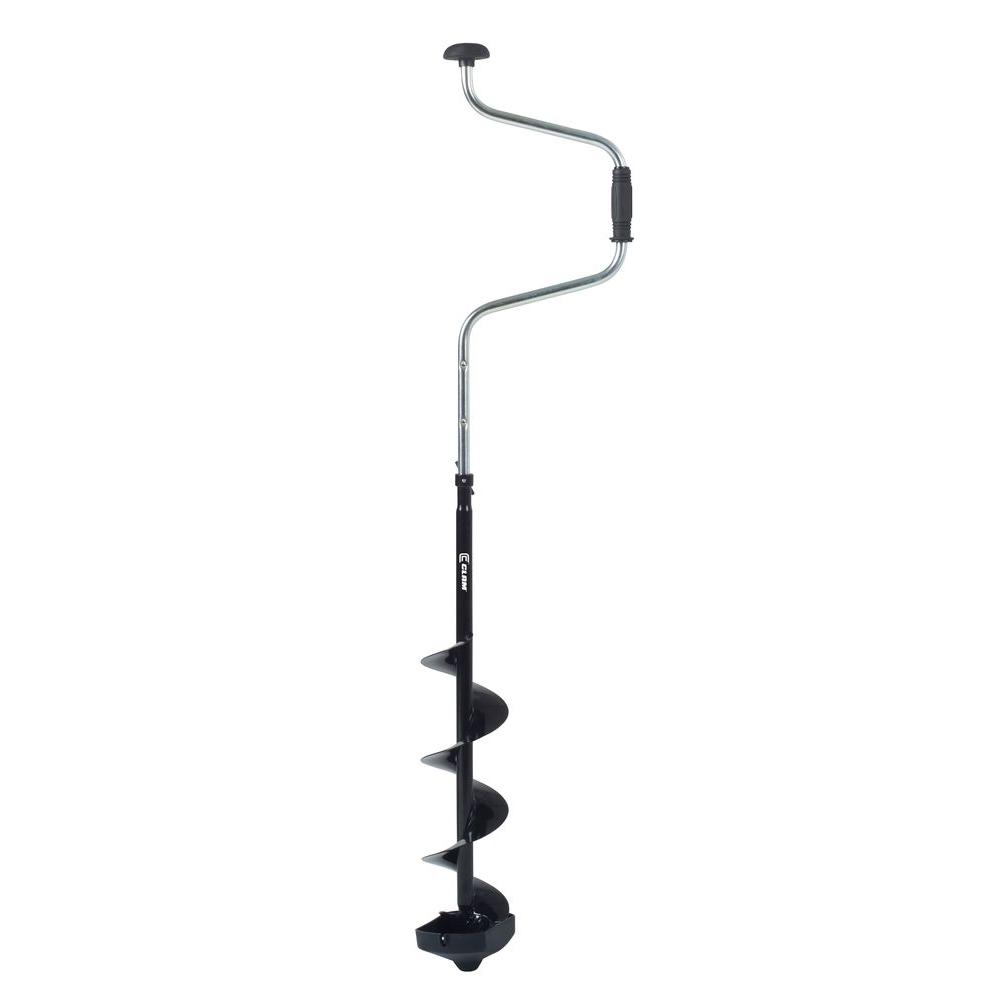 Clam Standard-Style Hand Auger 6 inch Black and Silver Color by Clam