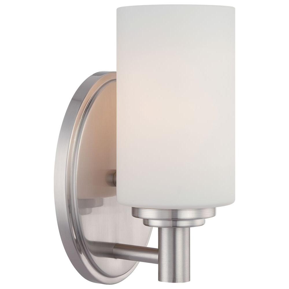 Thomas Lighting Pittman 1-Light Brushed Nickel Bath Vanity Light ...