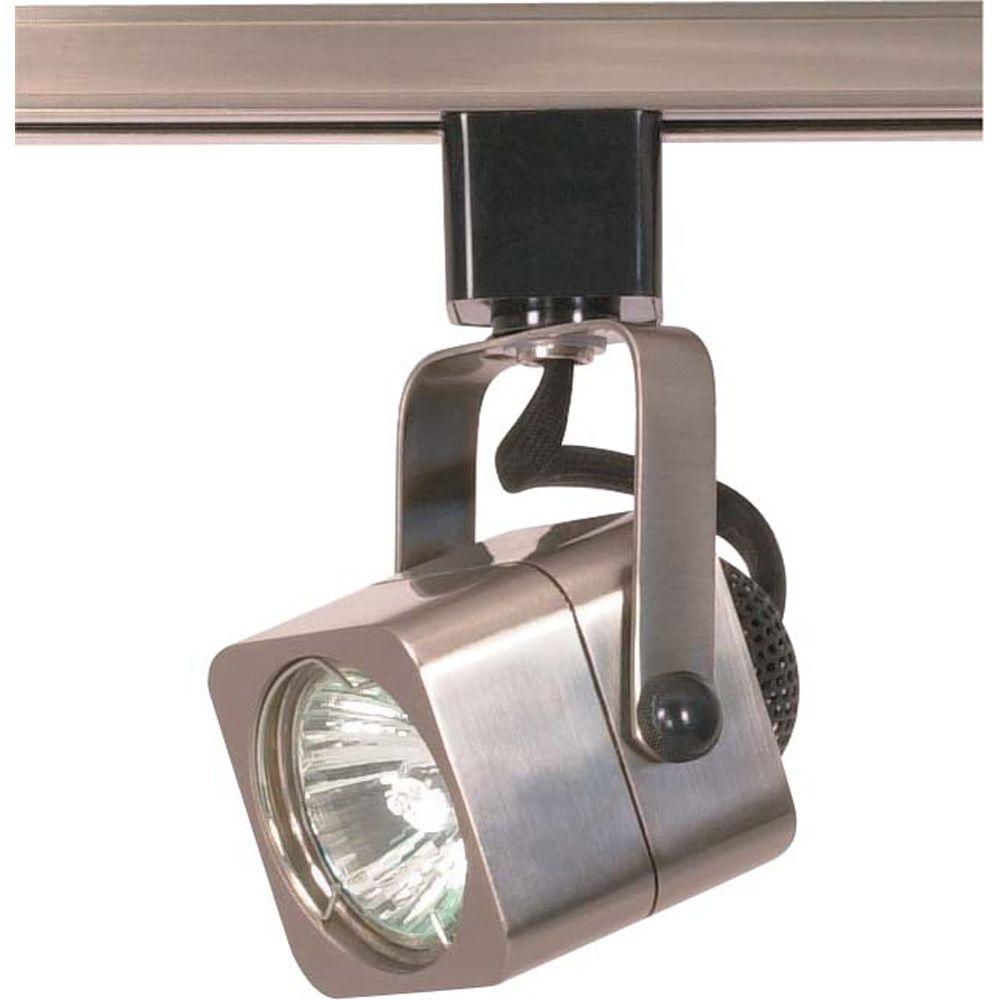 Glomar 1 Light Mr16 120 Volt Square Brushed Nickel Track Lighting Head Glomar 1 Light Mr16 120 Volt Square Brushed Nickel Track Lighting Head