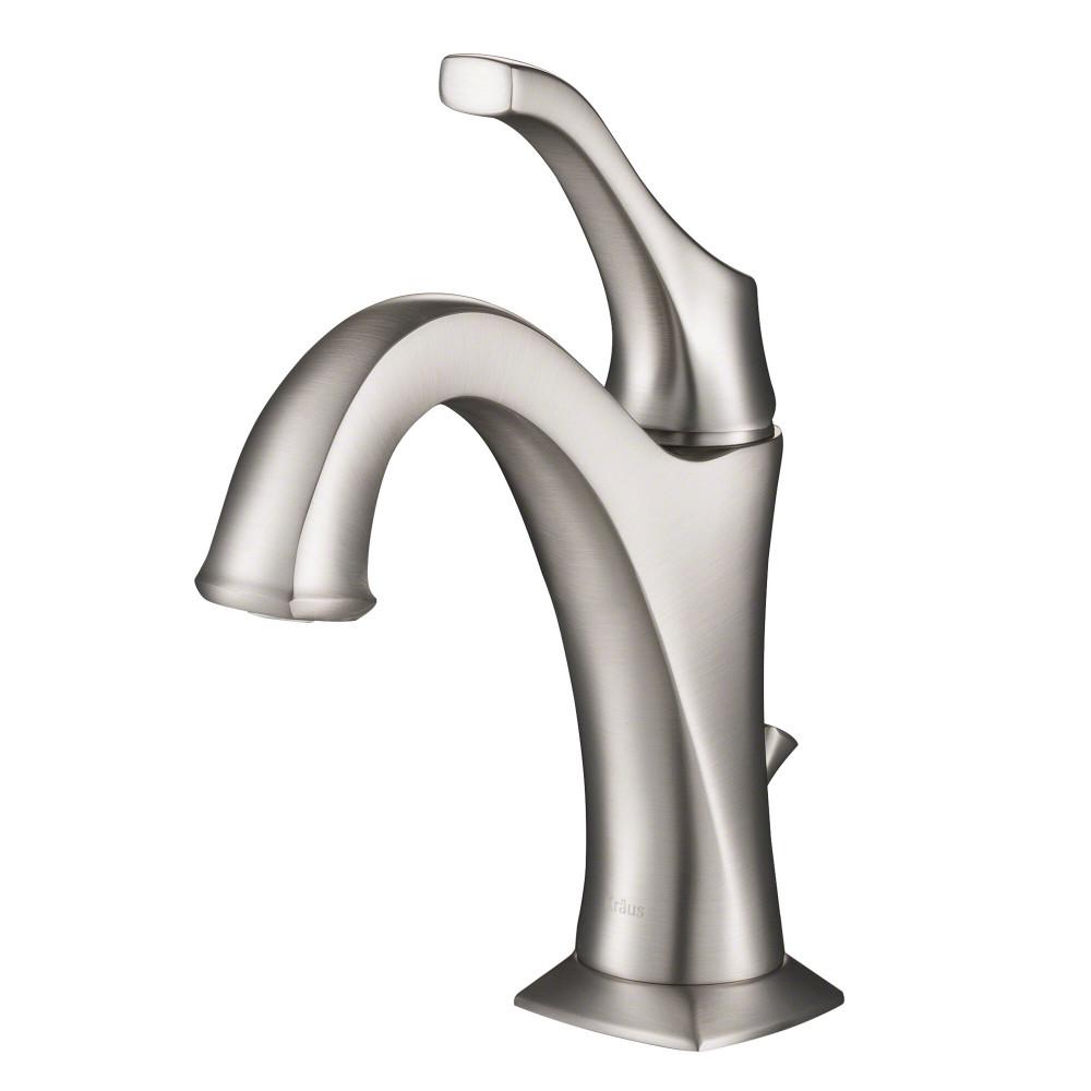 KRAUS Arlo Single Hole Single-Handle Bathroom Faucet with Lift Rod ...