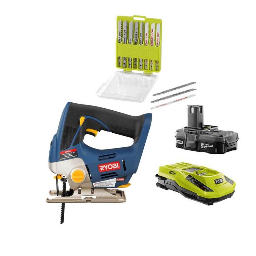 Ryobi 18Volt ONE+ Jigsaw Kit with Blade Kit (20Piece)RNP521128