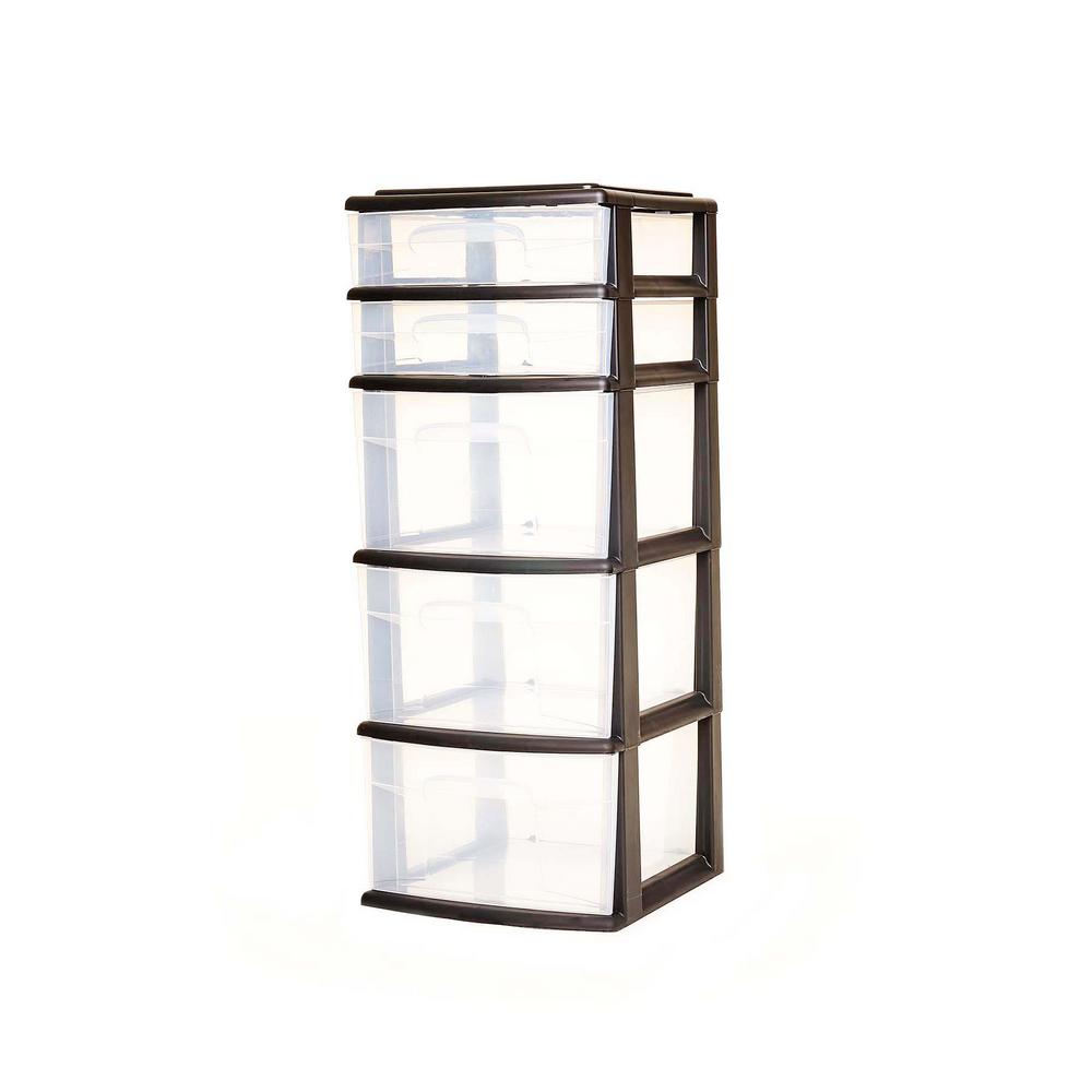 Homz 5 Drawer Polypropylene Medium Cart