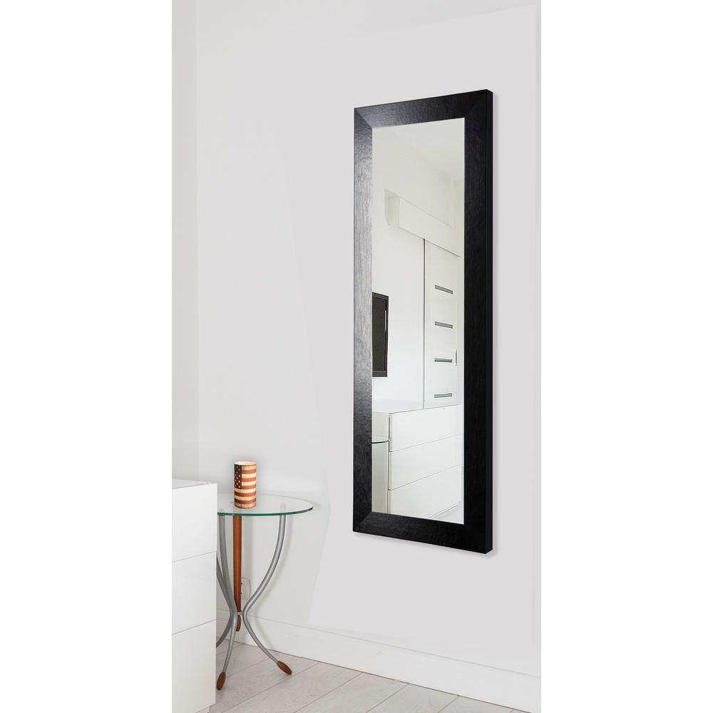 Sandberg Furniture Black Full Length Leaner Floor Mirror 12018 The 31 In X 66 Vanity Black Wide Leather Non Beveled
