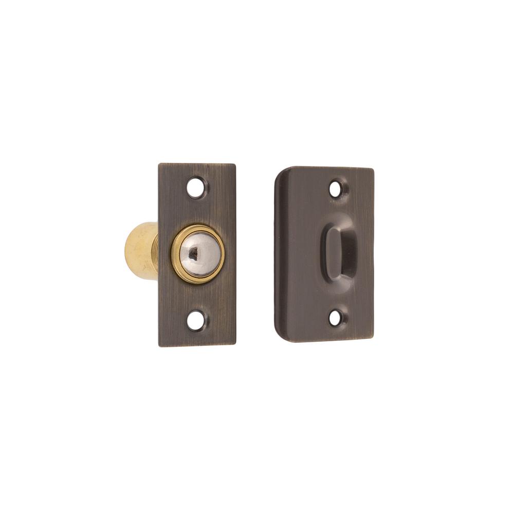Solid Brass Wide Roller Ball Catch in Antique Brass12011005 The