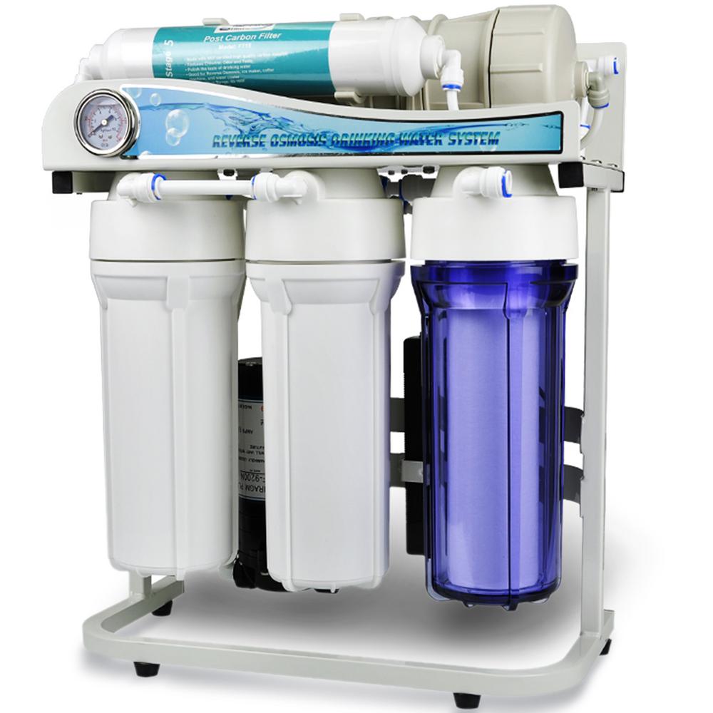 Ispring Dual Flow 500 Gpd Commercial Grade Tankless Under Sink Reverse Osmosis Water Filtration