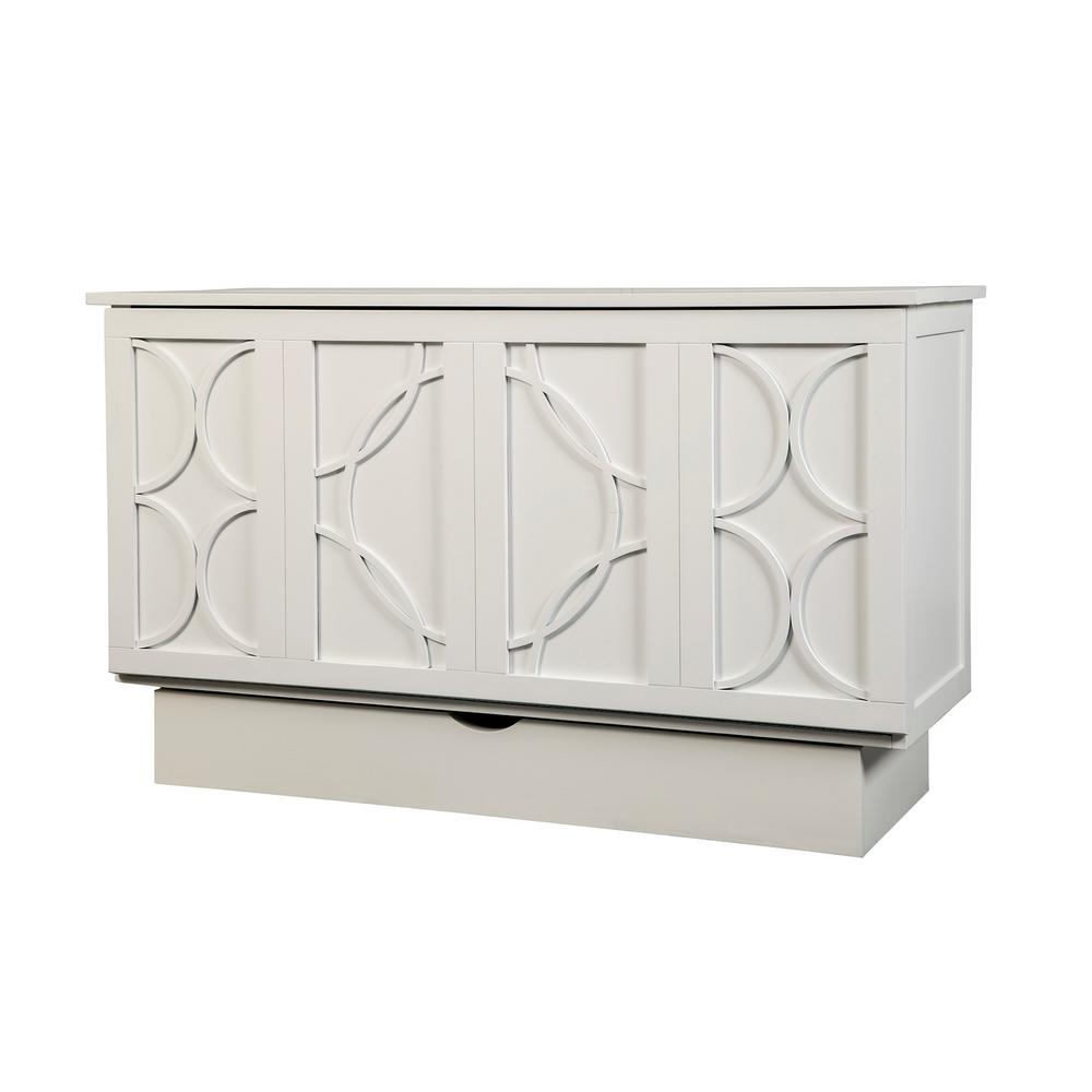 Creden Zzz Brussels White Queen Size Cabinet Bed 543 10 The Home