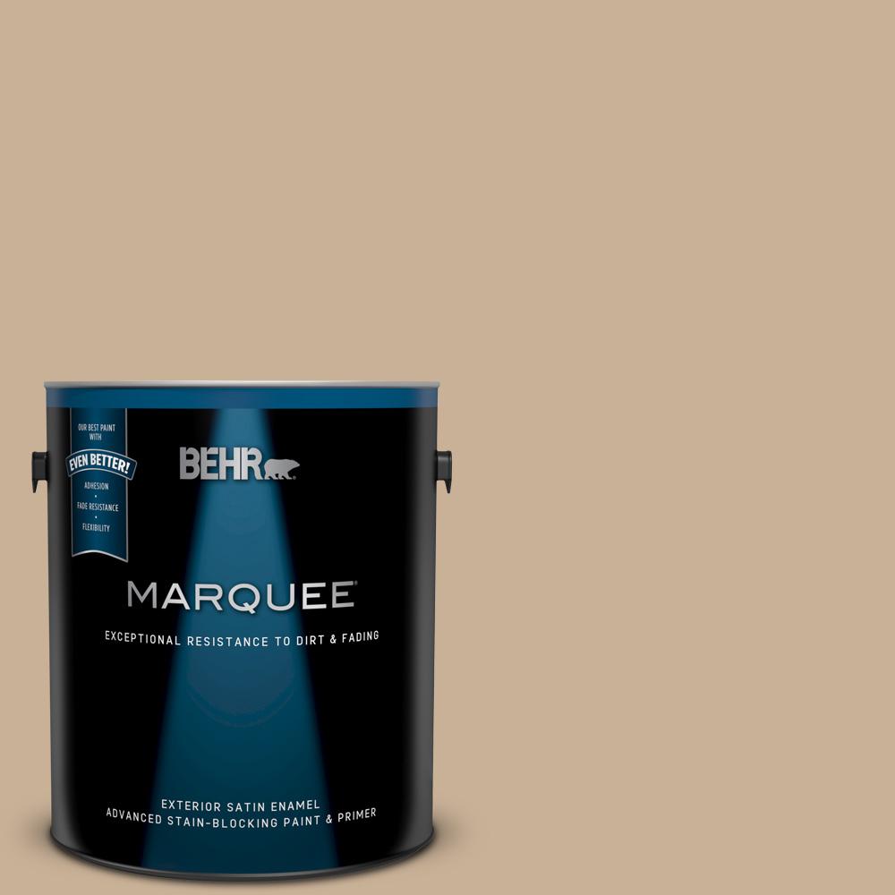 BEHR MARQUEE 1 gal. MQ246 Basswood Satin Enamel Exterior Paint and