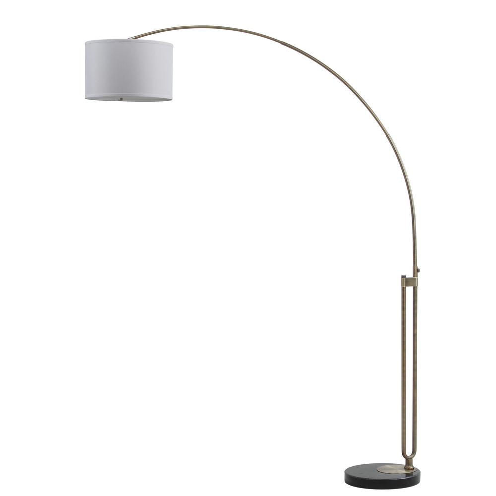 Safavieh Polaris 84 In Antique Brass Arc Floor Lamp