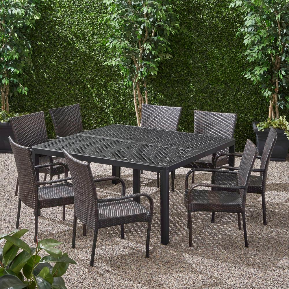 8 Person Square Outdoor Dining Table, Outdoor Dining Sets For 8