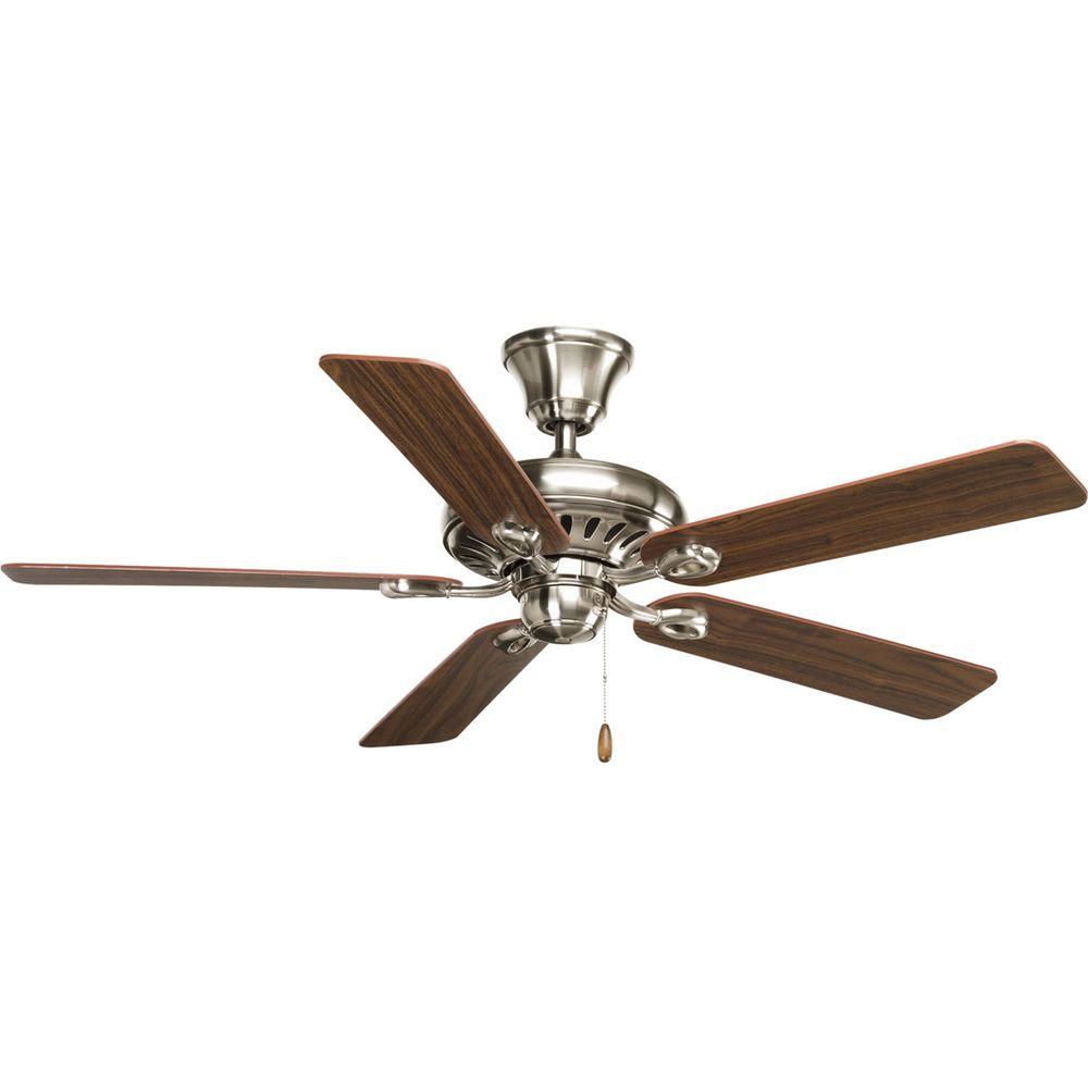 Progress Lighting Signature Collection 52 In Indoor Brushed Nickel Ceiling Fan