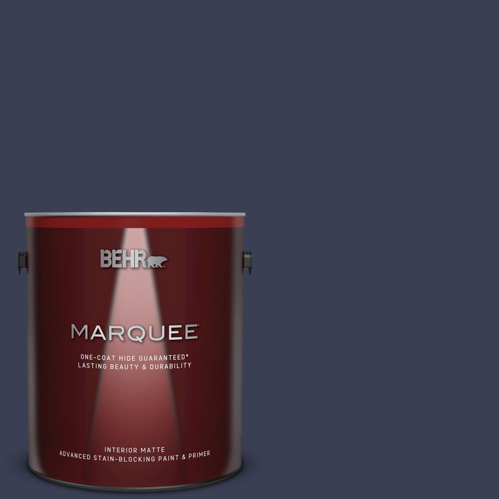 Behr Marquee 1 Gal Home Decorators Collection Hdc Cl 26a Indigo Ink Interior Matte Paint Primer