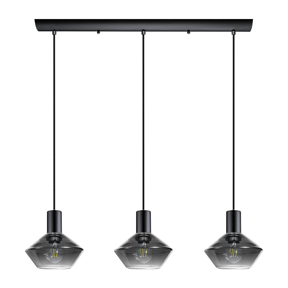 Eglo Pendant Lights Lighting The Home Depot Ponzano 3 Light Black Chrome Multi Pendant