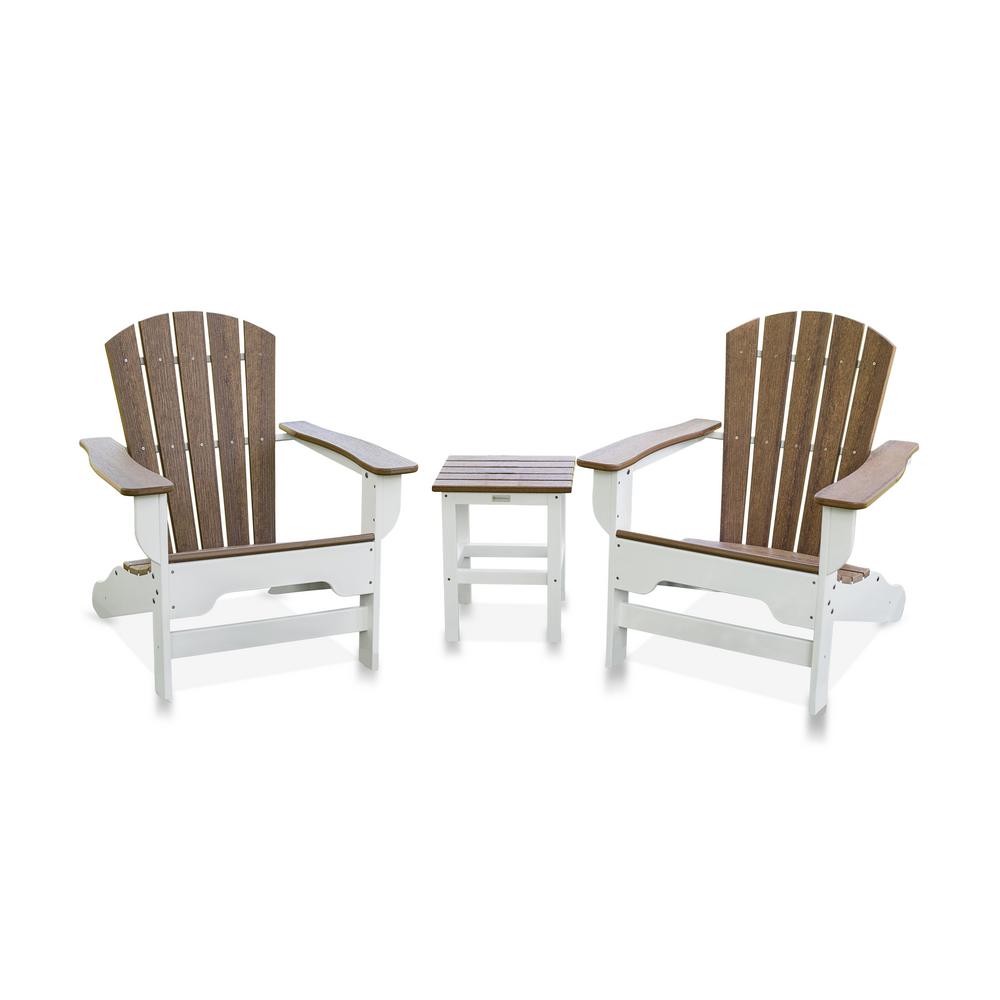 Durogreen Boca Raton White And Antique Mahogany 3 Piece Recycled