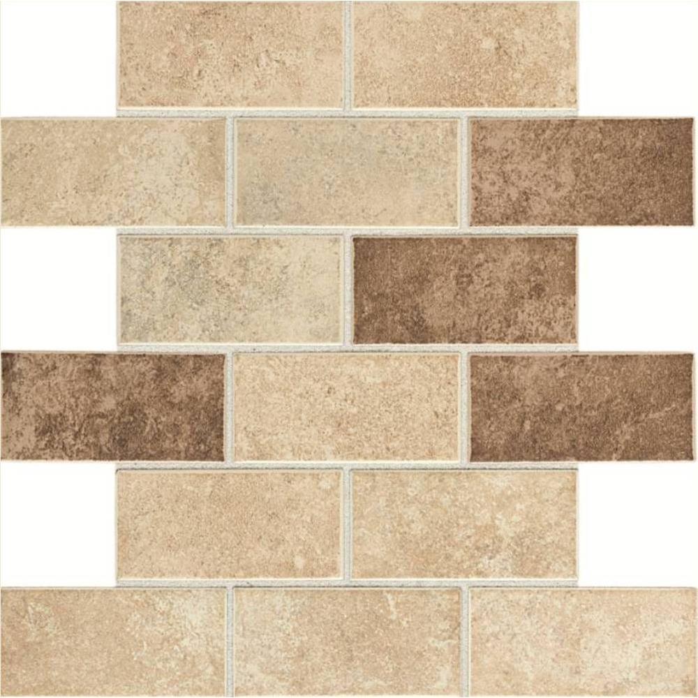 Daltile Santa Barbara Pacific Sand Blend 12 In X 12 In X 6 Mm Glazed Ceramic Mosaic Tile 08333 Sq Ft Piece Sb2524bwhd1p2 The Home Depot