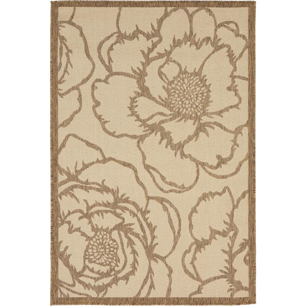 Unique Loom Outdoor Solid Beige 8 ft. x 11 ft. 4 in. Area Rug3128940