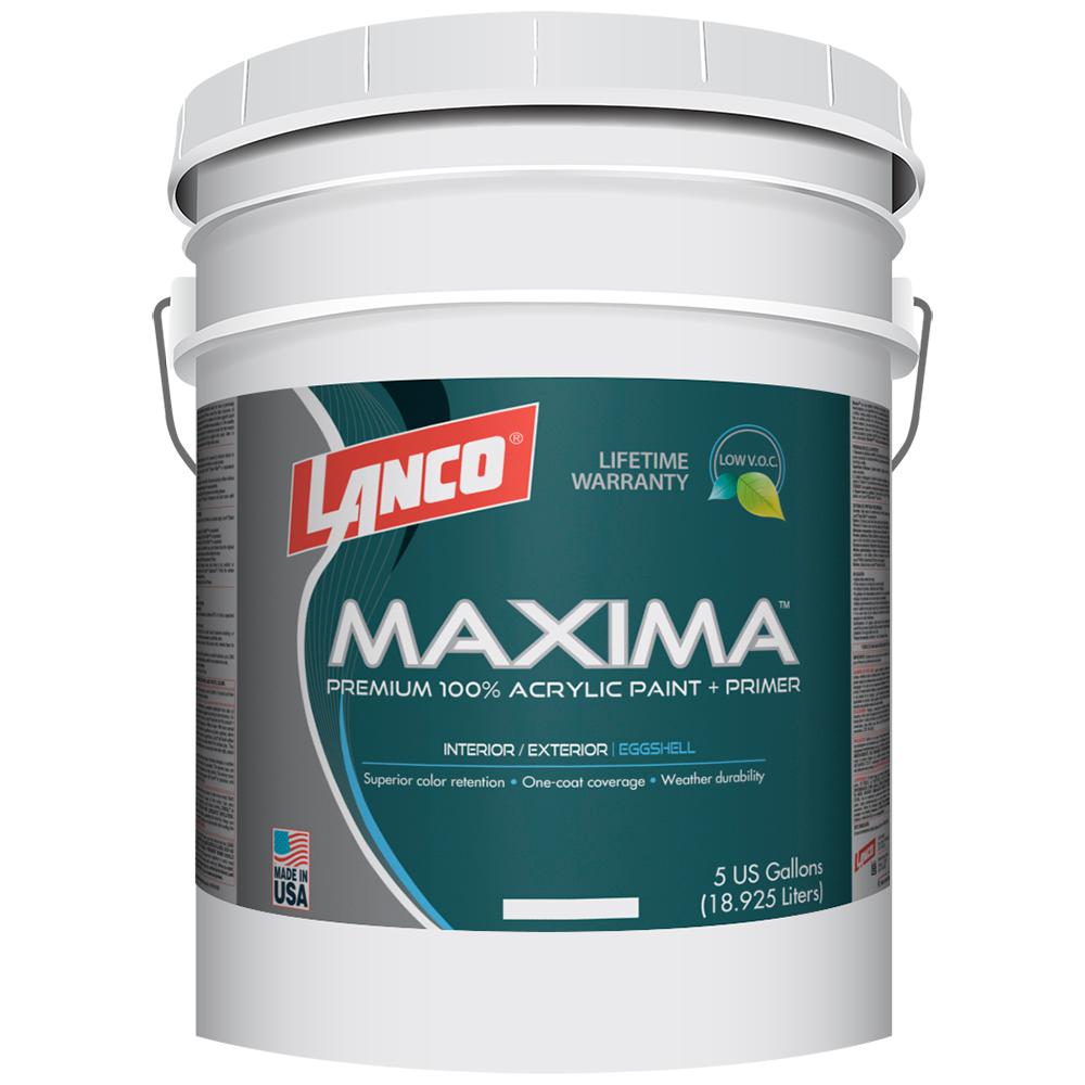 Lanco 5 Gal. Maxima 2in1 Paint and Primer White and
