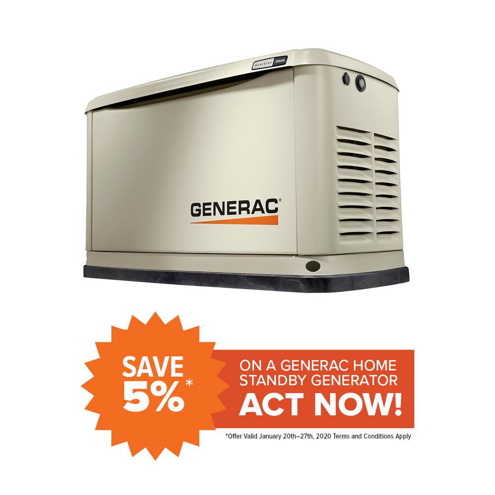 Generac Guardian 20000-Watt (LP)/17000-Watt (NG) Air-Cooled Standby ...