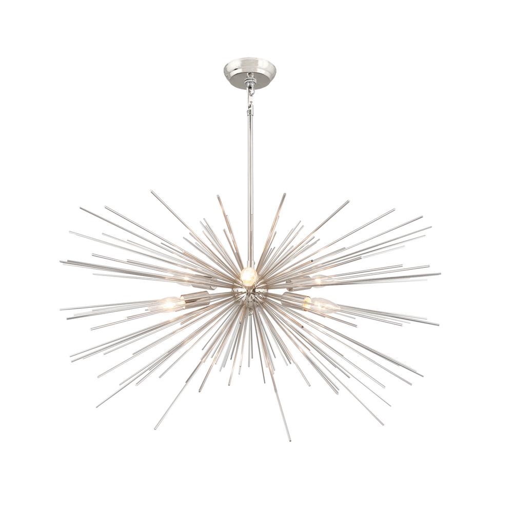 6 Light Nickel Embled Sputnik Chandelier 6 Light Nickel Embled Sputnik Chandelier