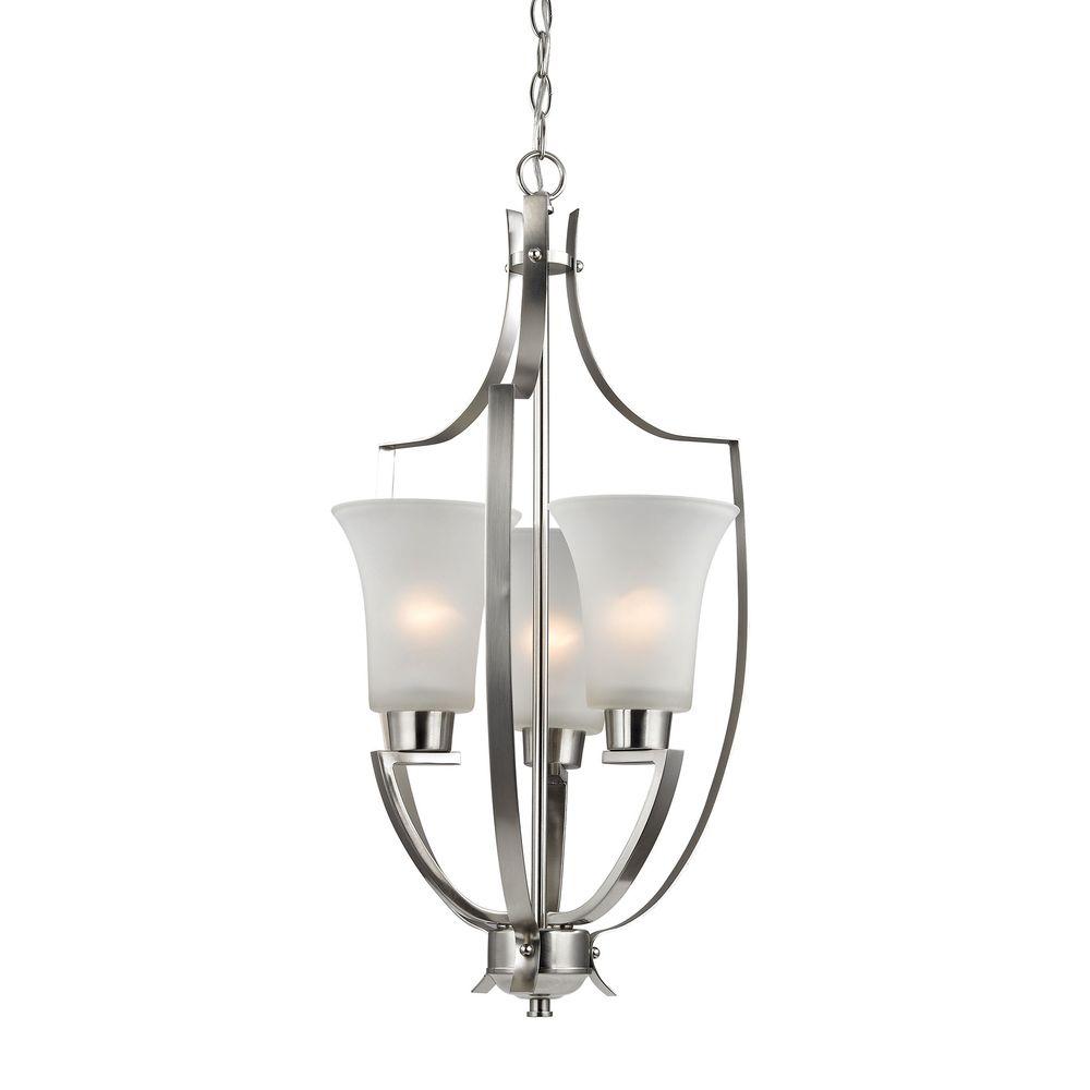 Titan Lighting Foyer Collection 3Light Brushed Nickel PendantTN60241