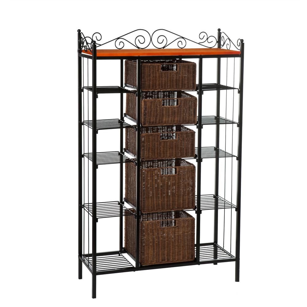 Manilla Steel 31 1 2 In W Baker S Rack With 5 Drawers Ka9161