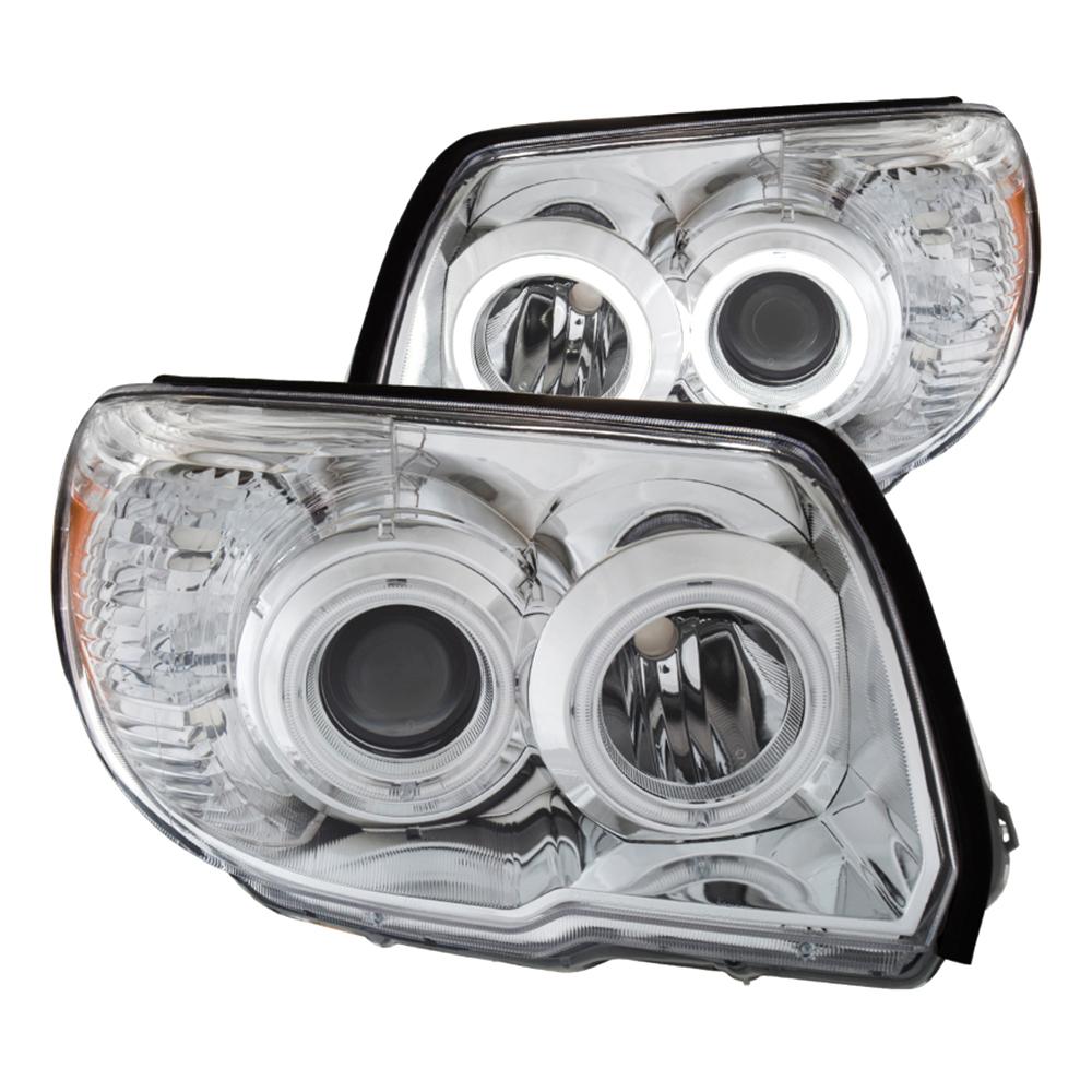 ANZO USA 2006-2009 Toyota 4Runner Projector Headlights w/ Halo Chrome ...