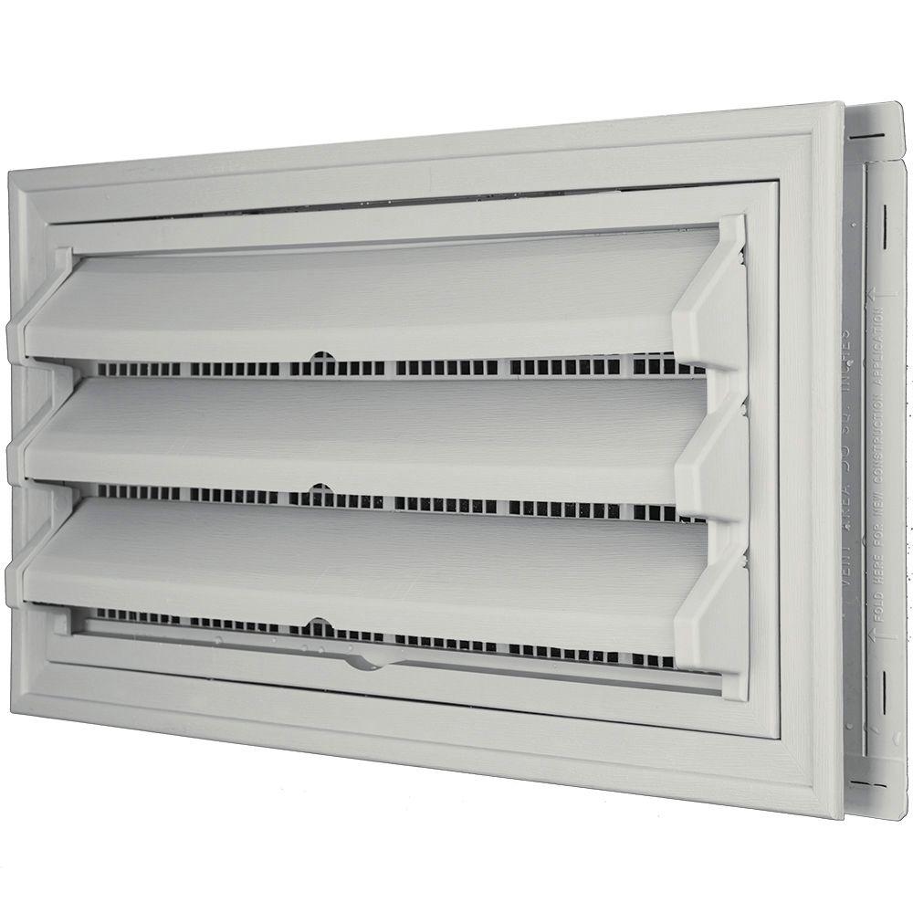 Builders Edge 9 3 8 In X 17 1 2 In Foundation Vent Kit With Trim