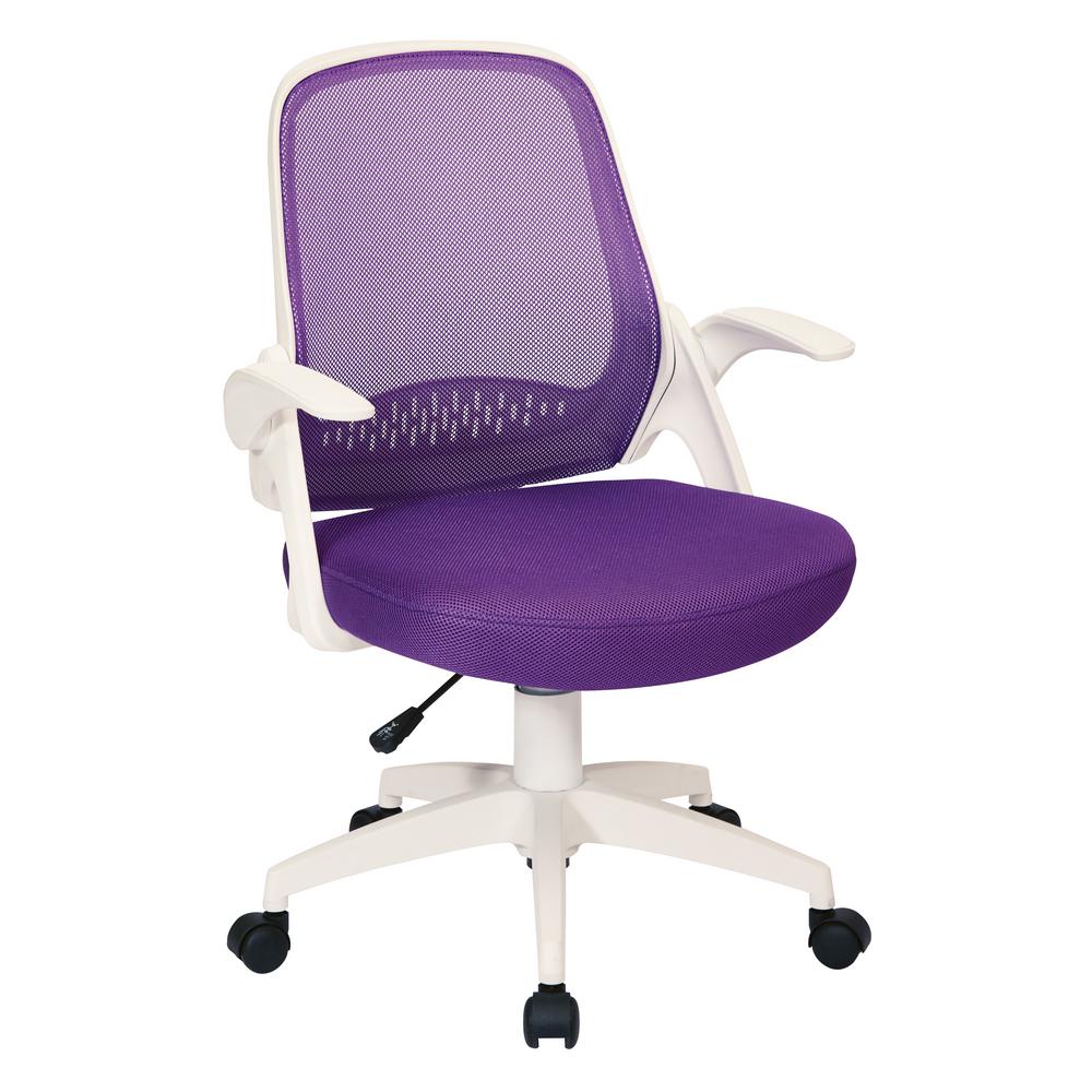OSPdesigns Purple Fabric Office Chair499512 The Home Depot