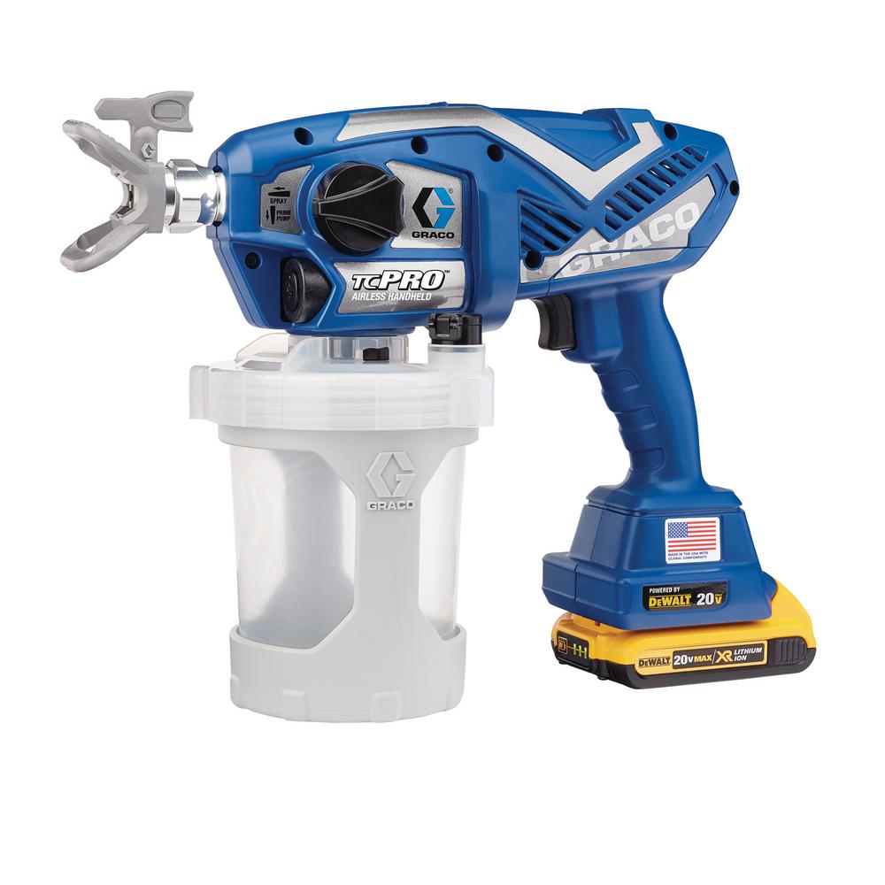 Graco TC Pro Cordless Airless Paint Sprayer 17N166 The Home Depot