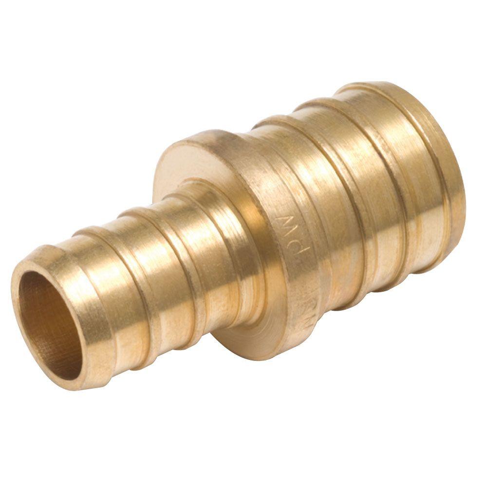 SharkBite 3/4 in. x 1/2 in. Brass PEX Barb Reducer Coupling ...