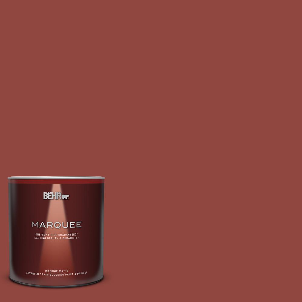 Behr Marquee 1 Qt 180d 7 Roasted Pepper Matte Interior Paint Primer 145304 The Home Depot