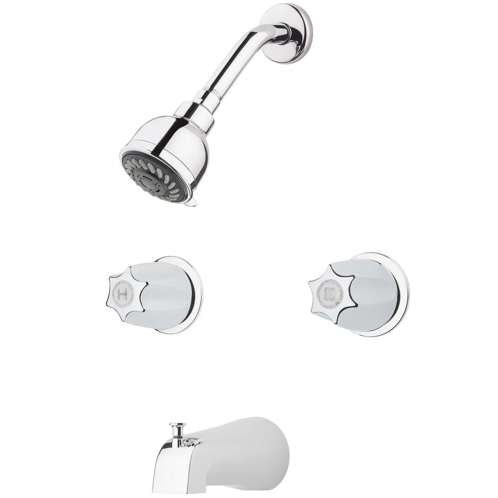 Pfister Pfister 2 Handle 1 Spray Tub And Shower Faucet With Metal