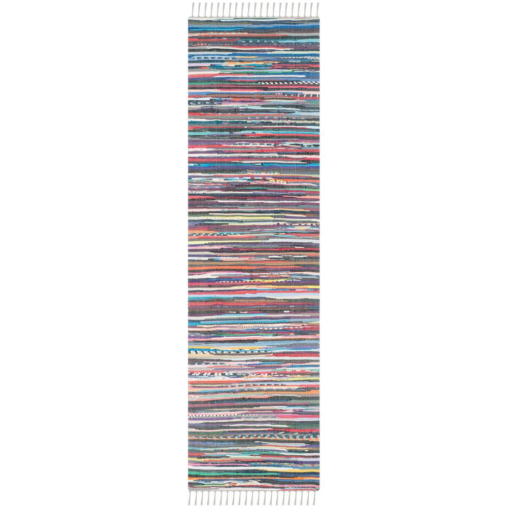 Safavieh Rag Rug Gray Multi 2 Ft X 12 Runner Rar121m 212 Safavieh Rag Rug Gray Multi 2 Ft X 12