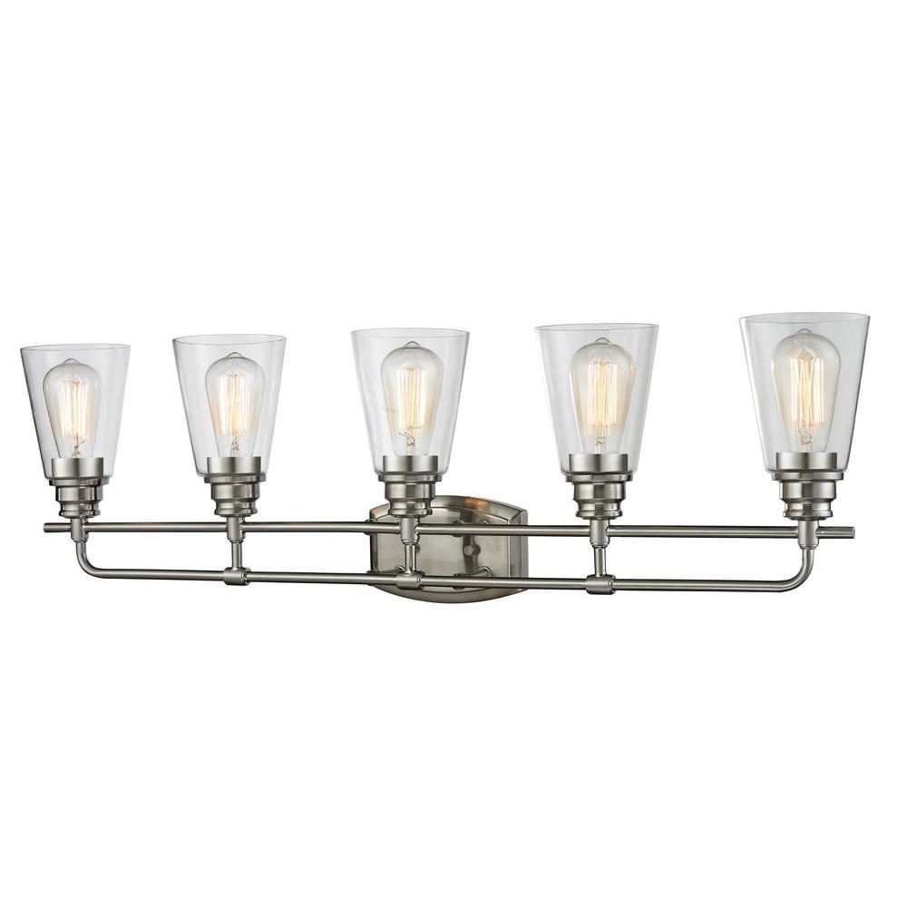 Filament Design Nina 5Light Brushed Nickel Bath Vanity LightCLI