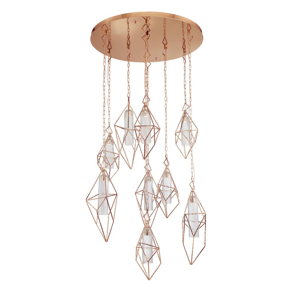 Gold Integrated Led Chandeliers Lighting The Home Depot Verdino 45 Watt Gold Integrated Led Chandelier
