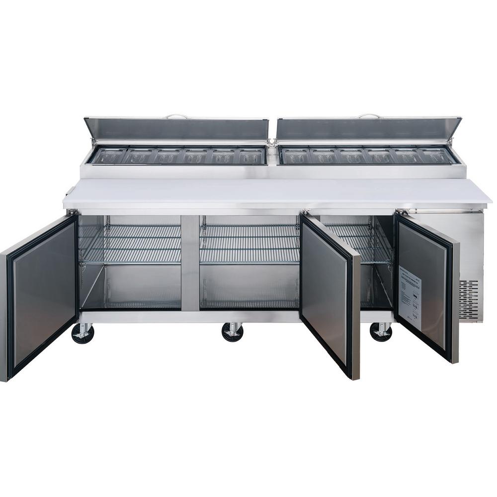 Dukers 24 8 Cu Ft Commercial 3 Door Pizza Prep Table