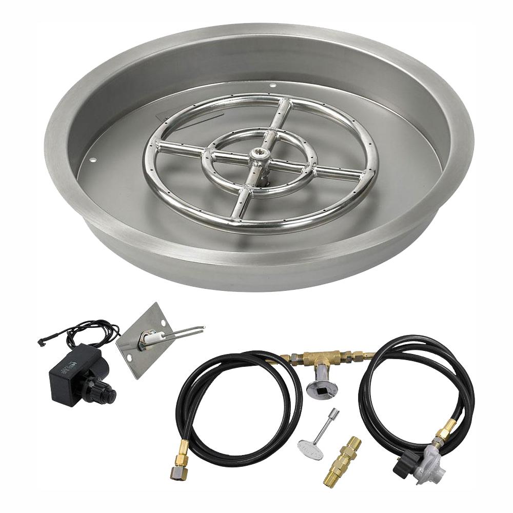 Fire Pit Essentials 18 In Black Steel Fire Ring Burner Bm18 The