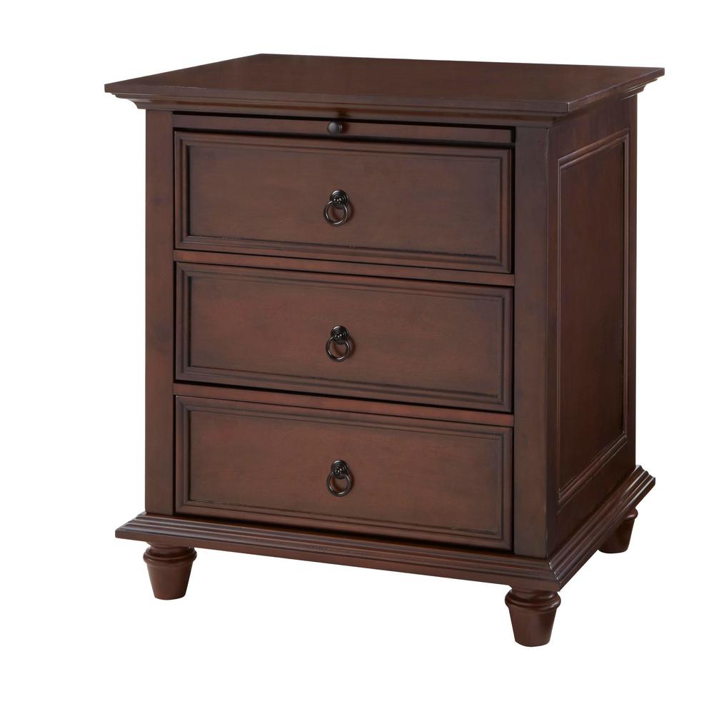 Home Decorators Collection Bellfield 3 Drawer Mahogany ...