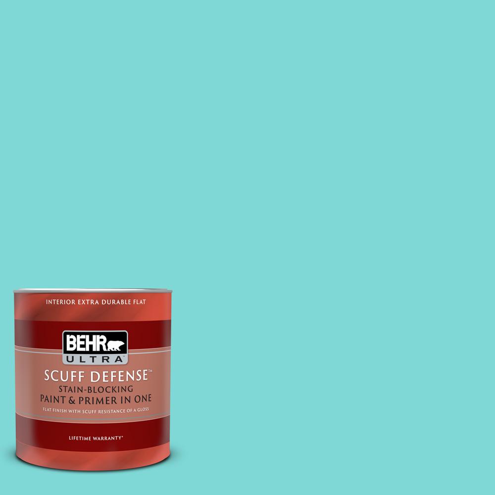 BEHR ULTRA 1 qt. MQ422 Key Largo Extra Durable Flat Interior Paint