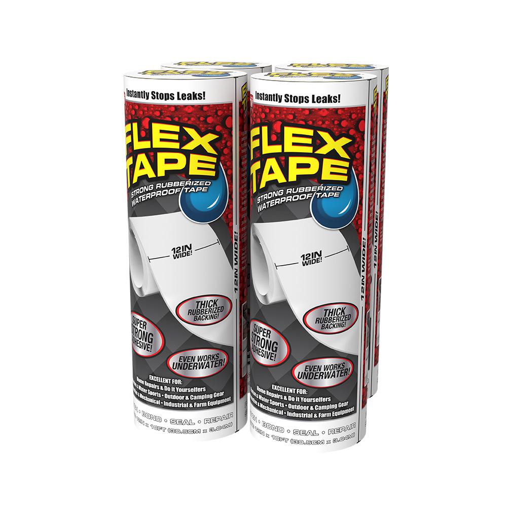 FLEX TAPE 12 in. W x 10 ft. L White Strong Rubberized Waterproof Tape