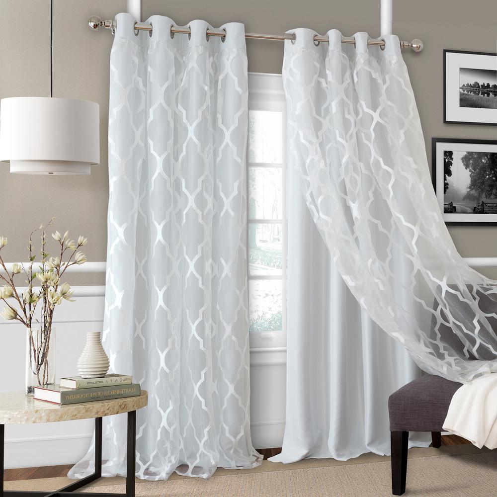 White Curtains Drapes Window Treatments The Home Depot