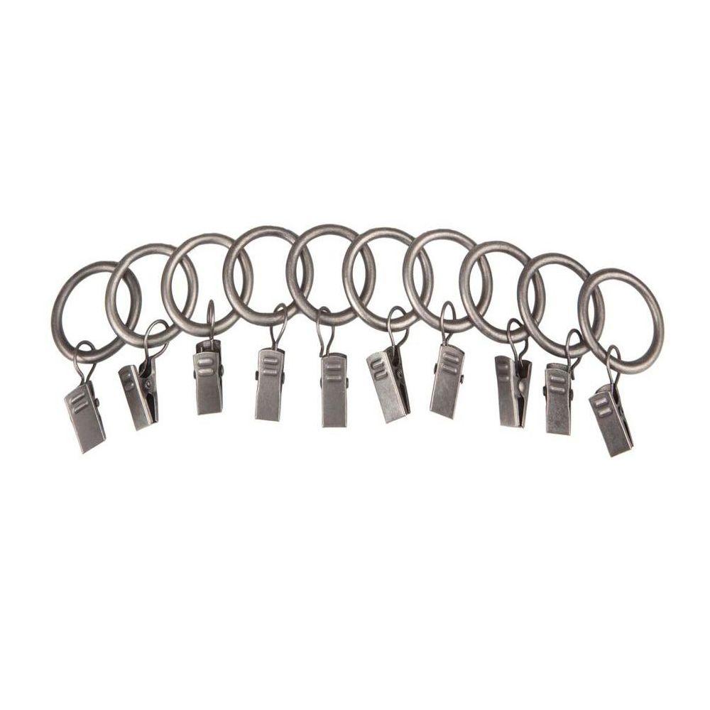 Kennedy International 1 in. Clip Rings in Satin Nickel (10Pack)9643R