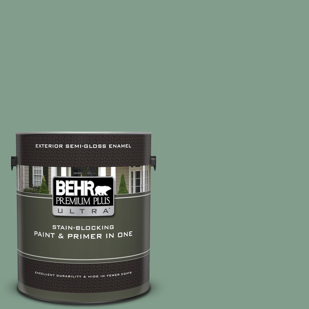 BEHR Premium Plus Ultra 1 gal. S4105 Track Green SemiGloss Enamel