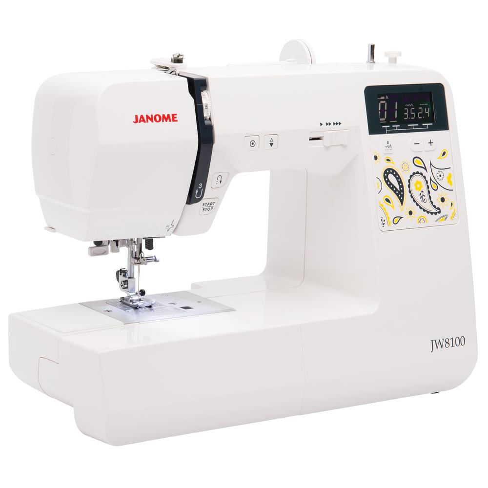 Janome JW8100 100-Stitch Sewing Machine with Bonus Accessories ...