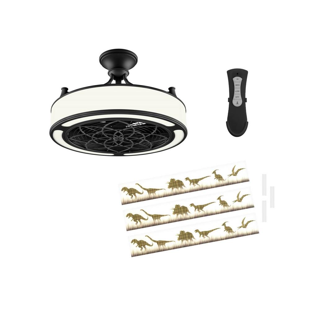 Stile Anderson 22 In Led Indoor Outdoor Black Ceiling Fan With