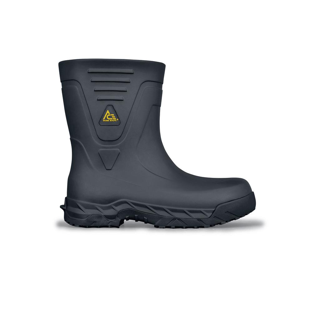 black slip resistant work boots