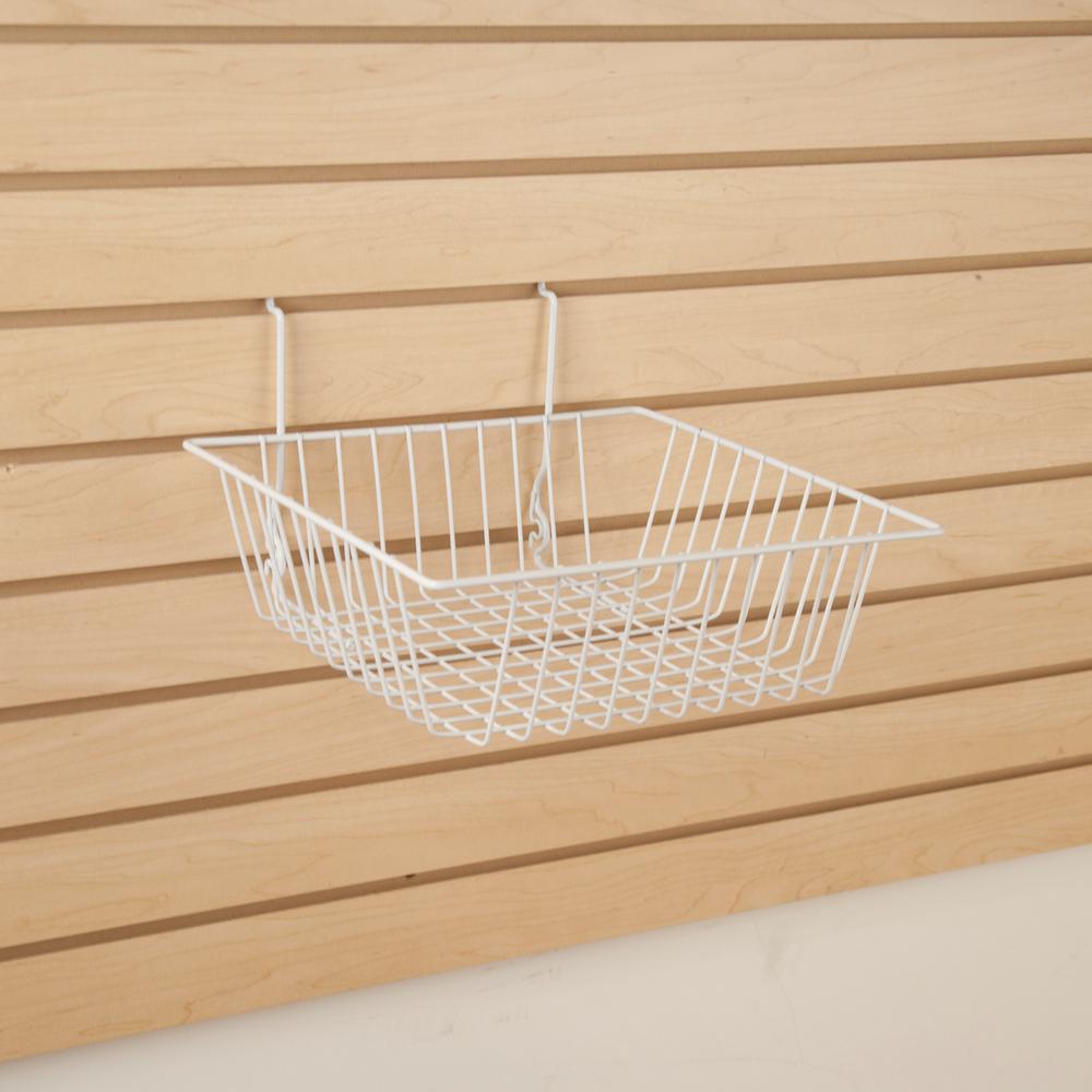Econoco 12 in. W x 12 in. D x 4 in. H White Small Wire Basket (Pack of