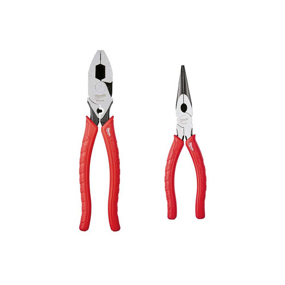 Milwaukee 2Piece 9 in. High Leverage Lineman's Pliers with Crimper