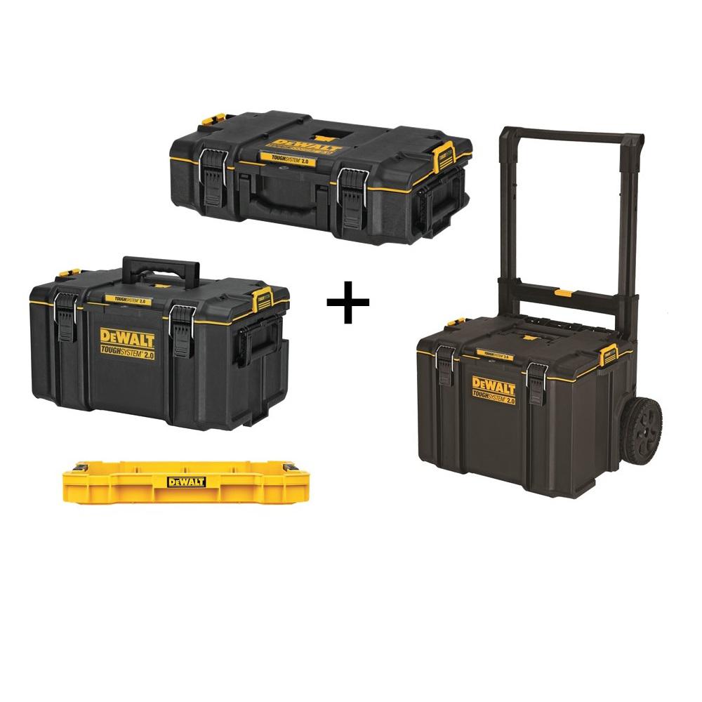 DEWALT ToughSystem 2.0, 22 in. Tool Box with 24 in. Mobile Tool Box, 22