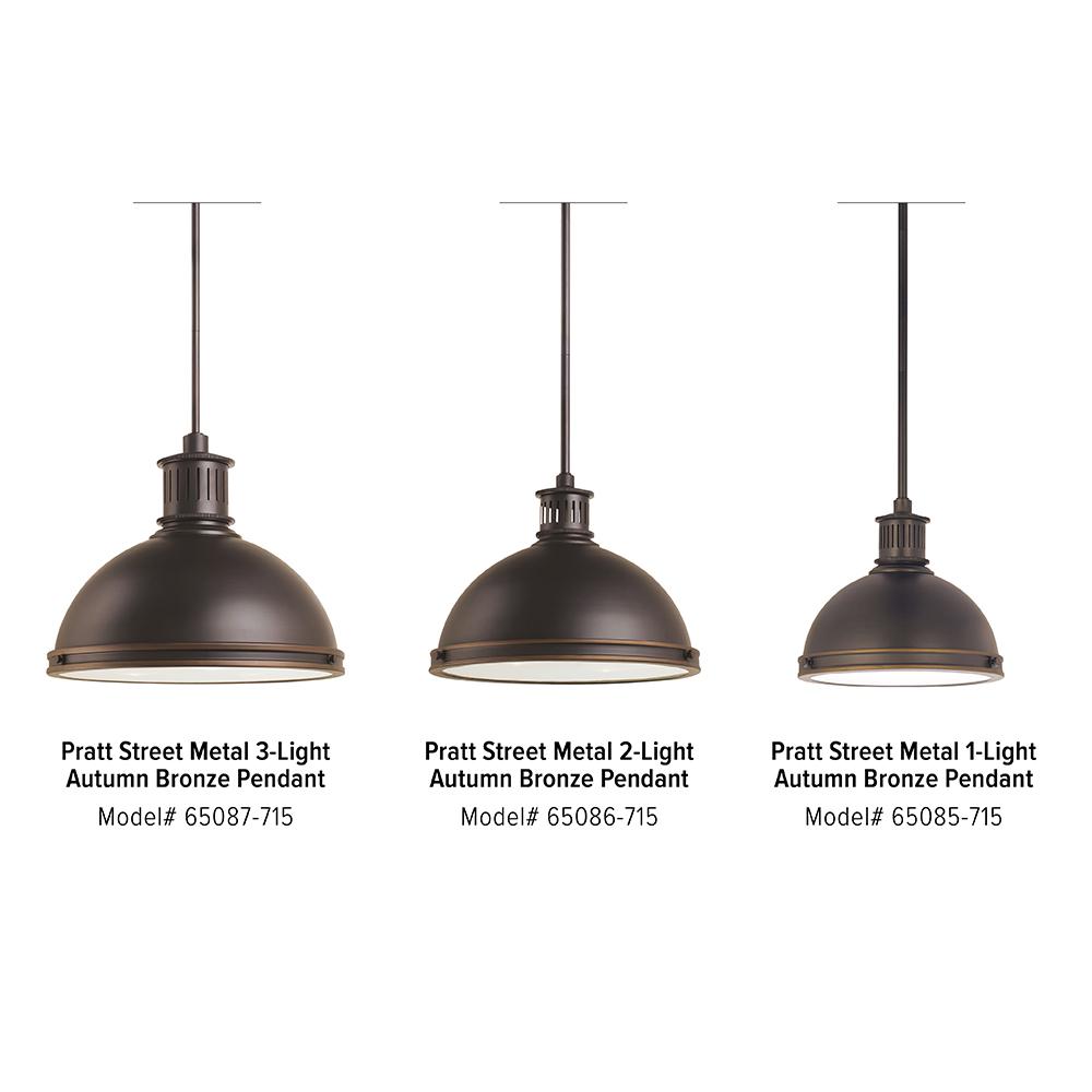 Sea Gull Lighting Pratt Street Metal 2 Light Autumn Bronze Pendant Sea Gull Lighting Pratt Street Metal 2